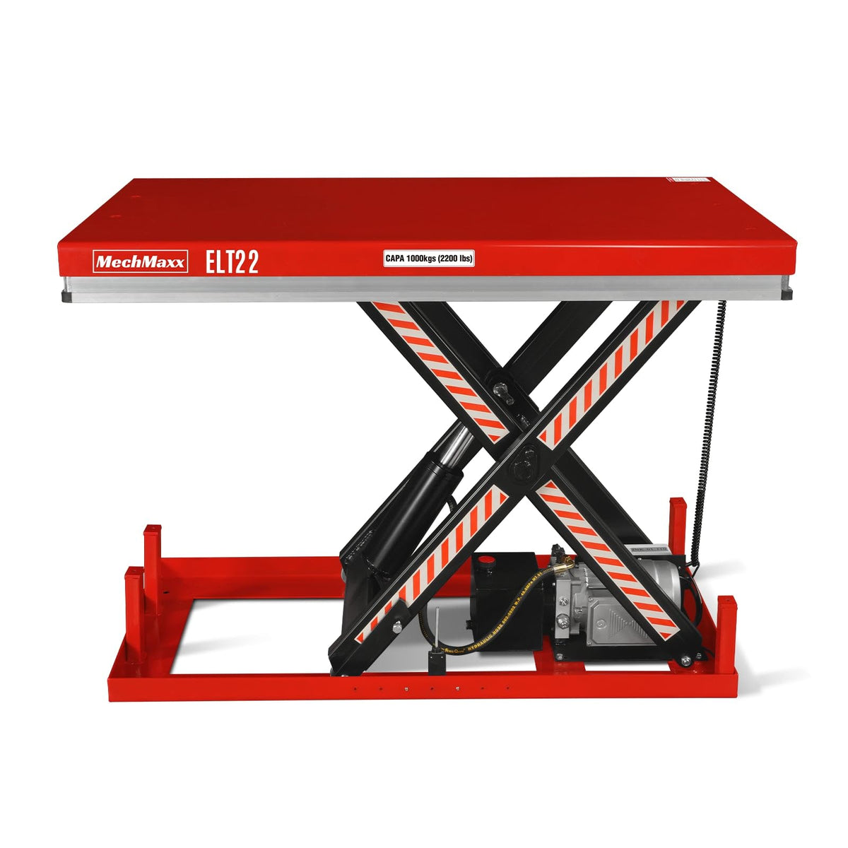 Mechmaxx 2200lb Capacity Stationary Electric Hydraulic Lift Table, 51.2” x 32.3”Platform, 39.4”Lift Height,UL Certified Motor,Model ELT22