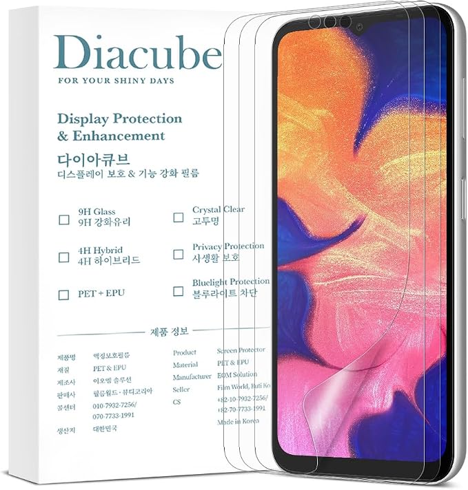 [3-Pack For Samsung Galaxy A10E Anti-Glare Matte Screen Protector [Support Fingerprint Unlock] Anti-Fingerprint Full Coverage Bubble-Free Easy Installation with Alignment Jig