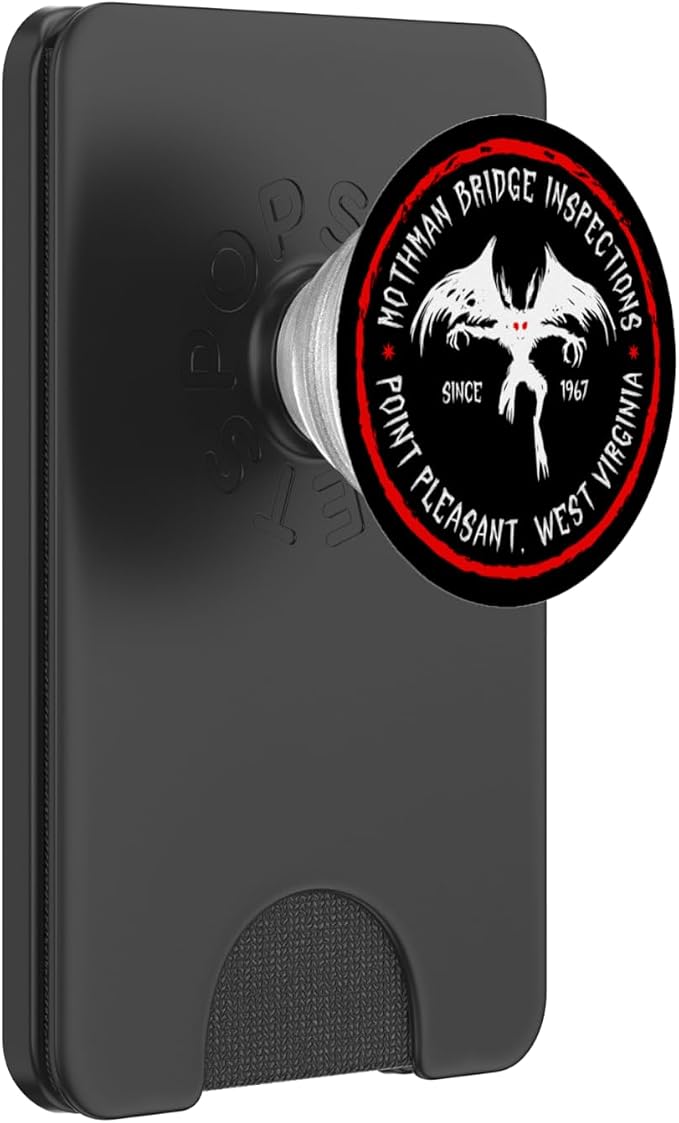 Mothman Bridge Inspections Funny Cryptid Folklore Mothman PopSockets Adhesive PopGrip