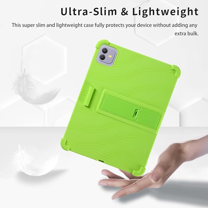 Case for Blackview Link 8 12.7-Inch Tablet – Shockproof Silicone Protective Cover with Kickstand Drop-Resistant Business Style (Black)