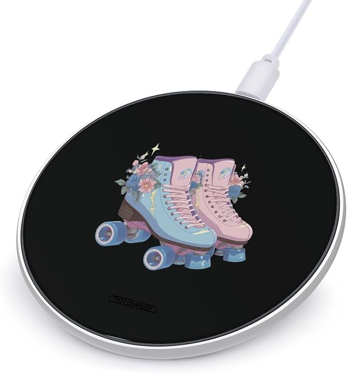 Roller Skate Wireless Charger SlimWireless Charging Pad Anti-Slip Charger Mat for Men Women