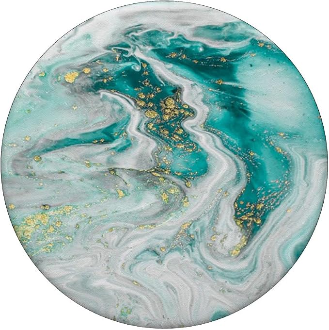 Teal Ink Marbled Design Pop Mount Sockets Phone Grip PopSockets Adhesive PopGrip