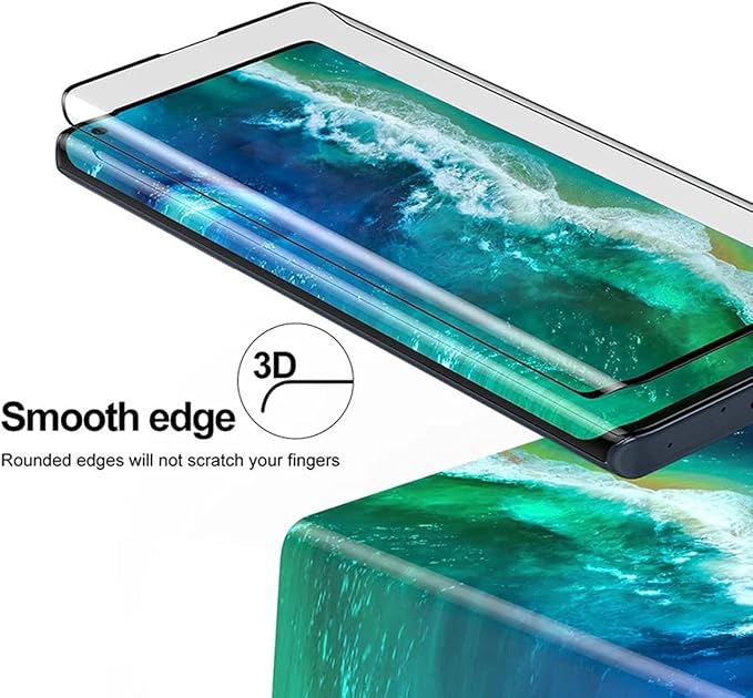 for Motorola Moto Edge 3D Curved Screen Protector [2 Pcs] 3D Full Coverage HD Clear Anti-Scratch Easy Installation Screen Tempered Glass for Motorola moto edge (2020)
