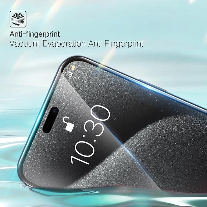 PERFECTSIGHT Privacy Screen Protector for iPhone 15 Pro Max 6.7 Inch Anti Spy HD Clear Bubble Free Tempered Glass Case Friendly 5X Stronger