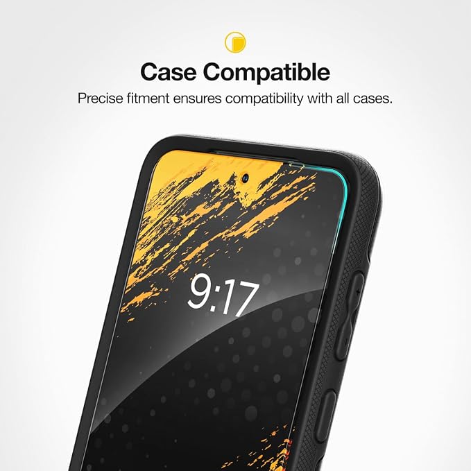 Designed for Samsung Galaxy S24 Tempered Glass Screen Protector UHD &amp Camera Lens Protector with Applicator