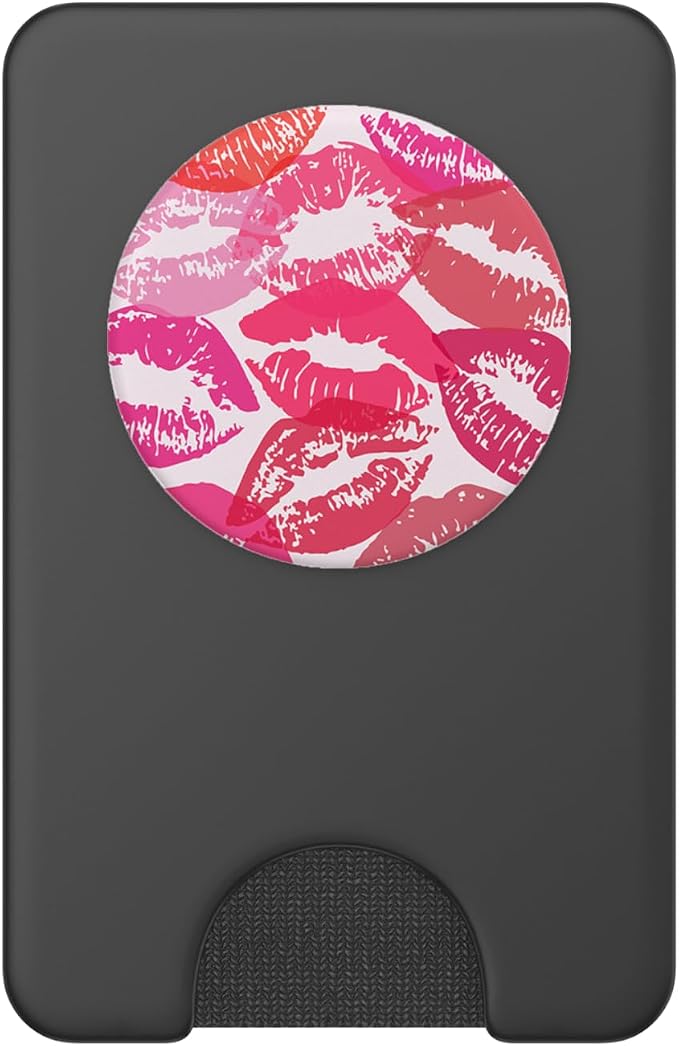 Coquette Aesthetic Pink Kisses Valentines Day Lips PopSockets Adhesive PopGrip