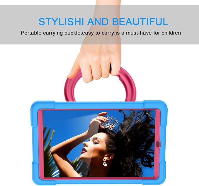 AKABEILA Compatible with Amazon Fire HD 8 2020/2022 Tablet Case，Rugged Kids Case with Stand Lightweight Shockproof Kids Friendly Tablet Cover Black