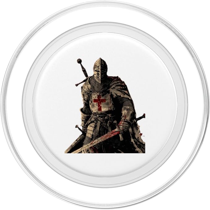 Knight Christian Templar Warrior Of God Crusader Gift PopSockets Adhesive PopGrip