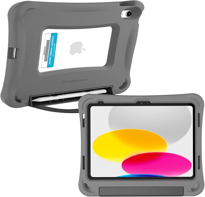 Brenthaven Bounce Rugged iPad Case Fits ONLY Apple 11th Gen 2025 &amp 10th Generation 2022 (10.9-inch) Drop Tested Cover - Gray