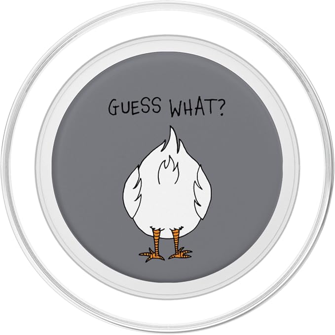 Funny Corny Dad Joke design Guess What Chicken Butt PopSockets Swappable PopGrip