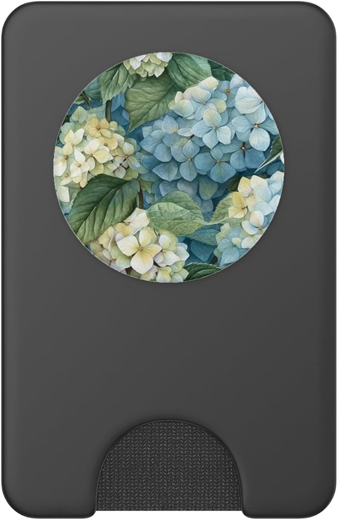 Hydrangea Watercolor Wildflower Pattern Graphic PopSockets PopGrip for MagSafe