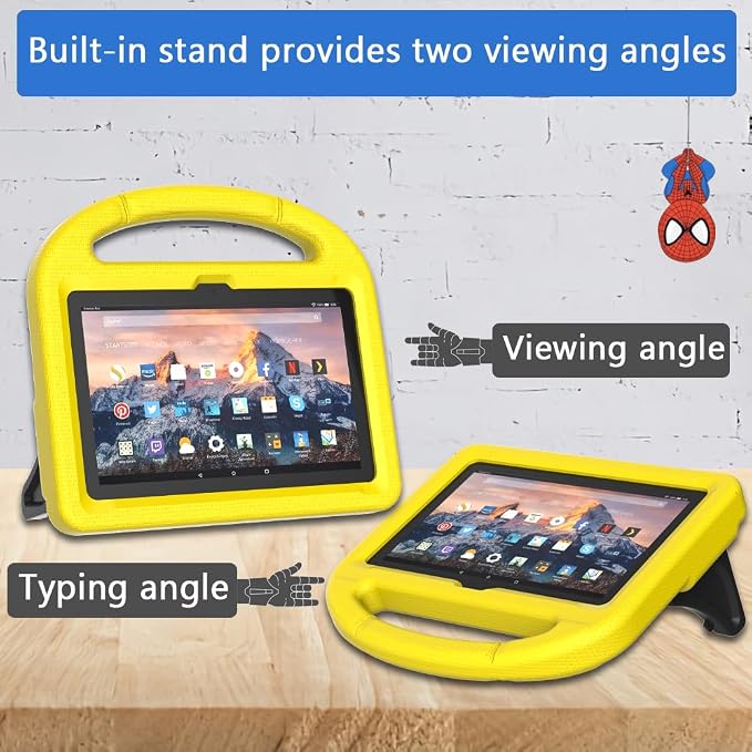 Kids Case for New Tab 7-inch 2024 Lightweight Shockproof Kid-Proof Cover with Stand Cover - Black