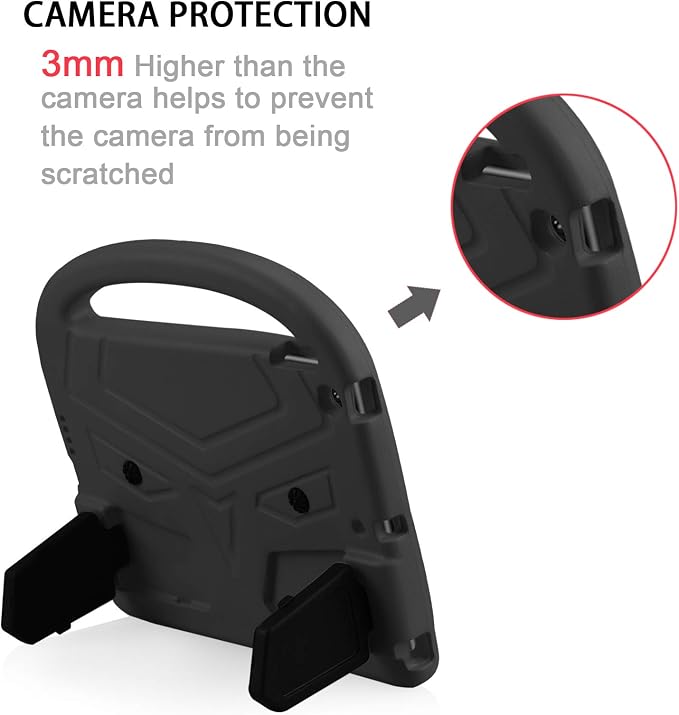 Kids Case for Samsung Galaxy Tab A 8.0 (2019) SM-T290/SM-T295 Techcircle Kid Child Safe Shock Proof EVA Rugged Protective Handle Stand Case for Galaxy Tab A 8.0 SM-T290/SM-T295 Tablet Black