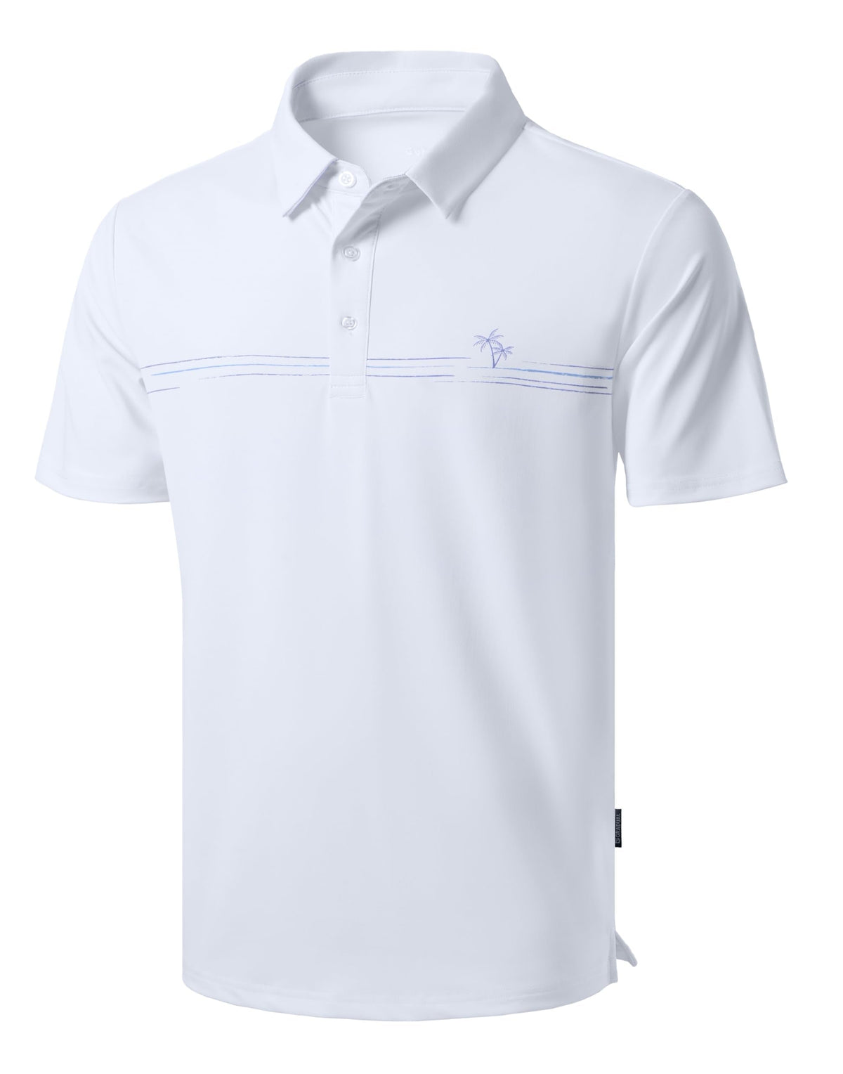 Men's Golf Polo Shirts Dry Fit Short Sleeve Shirt, White Coco, S