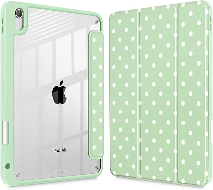 Tuiklol for iPad 10.2 inch 9th / 8th / 7th Gen 2021 2020 2019 Release Case | Built in Pencil Holder - TPU Protection Trifold Stand Stand Clear Back Tablet Cover With Auto Wake/Sleep Blue berries