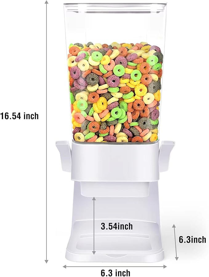 Cereal Dispenser Countertop 2 Pack 5.5 Qt Large Cereal Storage Container Holder Dispenser for Pantry Dry Food Snack Nut Candy Dispenser Countertop Kitchen Organization Storage for Oatmeal Granola