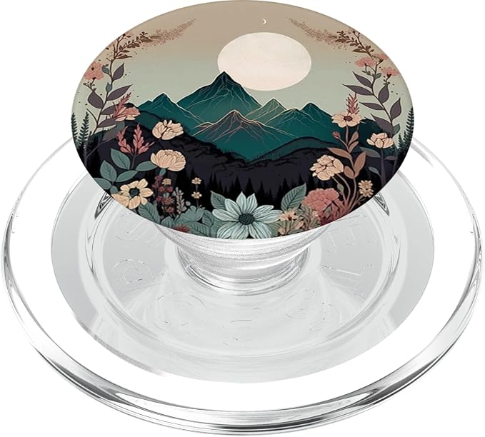 Boho Chic Floral Wreath Forest Nature Mountain Cute Pastel PopSockets Adhesive PopGrip
