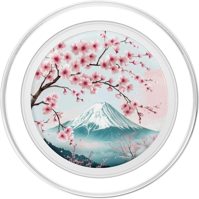 Cherry blossom with Fuji mountain Cherry blossom PopSockets PopWallet for MagSafe