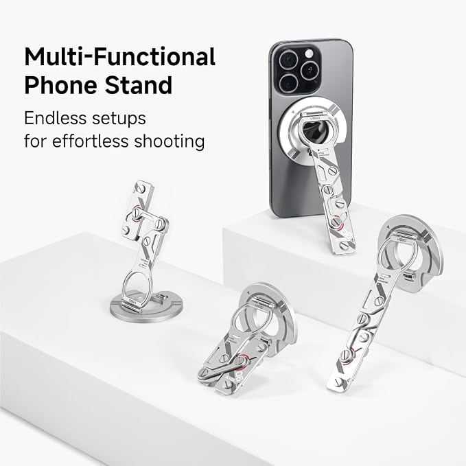 VSGO Multi-Functional Magnetic Phone Stand - Black | Lightweight &amp Thin Phone &amp Pad Stand Alluminum Body VP005