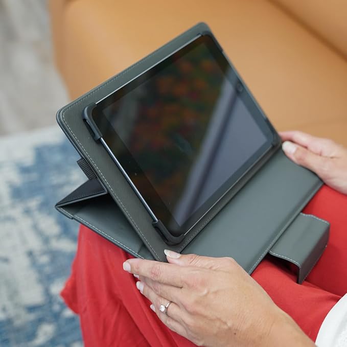 Tablet Signal-Reducing Shield Case for Tablet &amp iPad Case | Universal Fit DefenderShield Protective Case w/ 360° Kickstand Up to 12.5x9.25” Tablet Secure Grip &amp Durable Construction