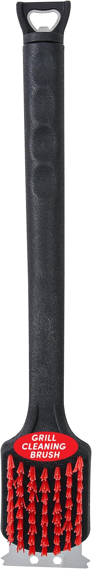 Kingsford Grill Cleaning Brush with Scraper and Bottle Opener, 17 Inch