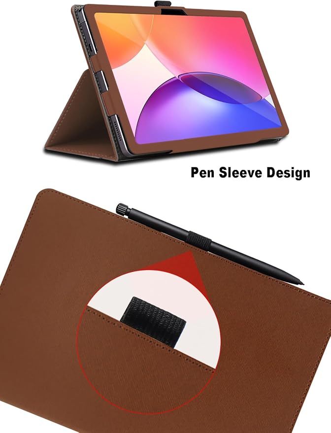 Case for TCL Tab A1 Plus 12.2 inch TCL Tab A1 Plus Tablet Case Folding Stand Protective Cover with Pencil Holder and Wrist Strap Full Protection. (Black)