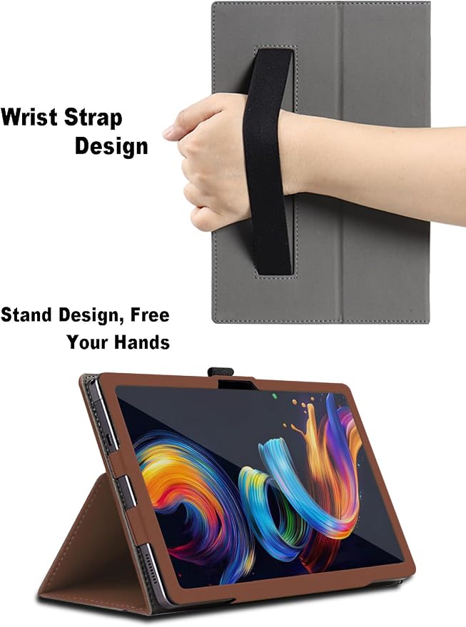 Case for TCL Nxtpaper 11 Plus 11.5 inch TCL Nxtpaper 11 Plus Tablet Case Folding Stand Protective Cover with Pencil Holder and Wrist Strap Full Protection. (Black)