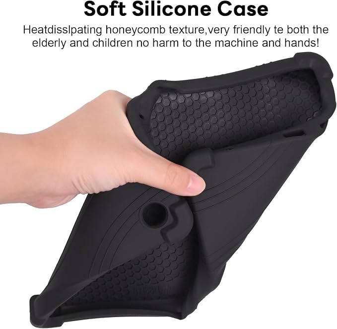 RSAquar Silicone Case for T-Mobile REVVL Tab 2 10.1 (2025) – Soft Shockproof Protective Cover Lightweight Portable Design – Black
