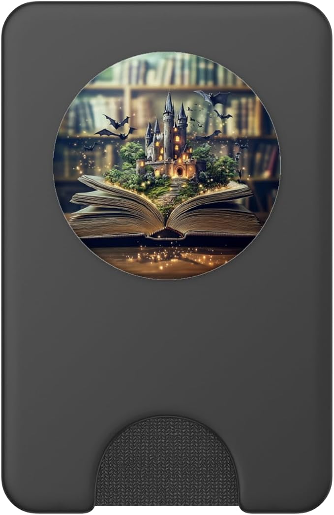 Fantasy Book Lover Library Bookworm Literature Mystery PopSockets PopWallet for MagSafe