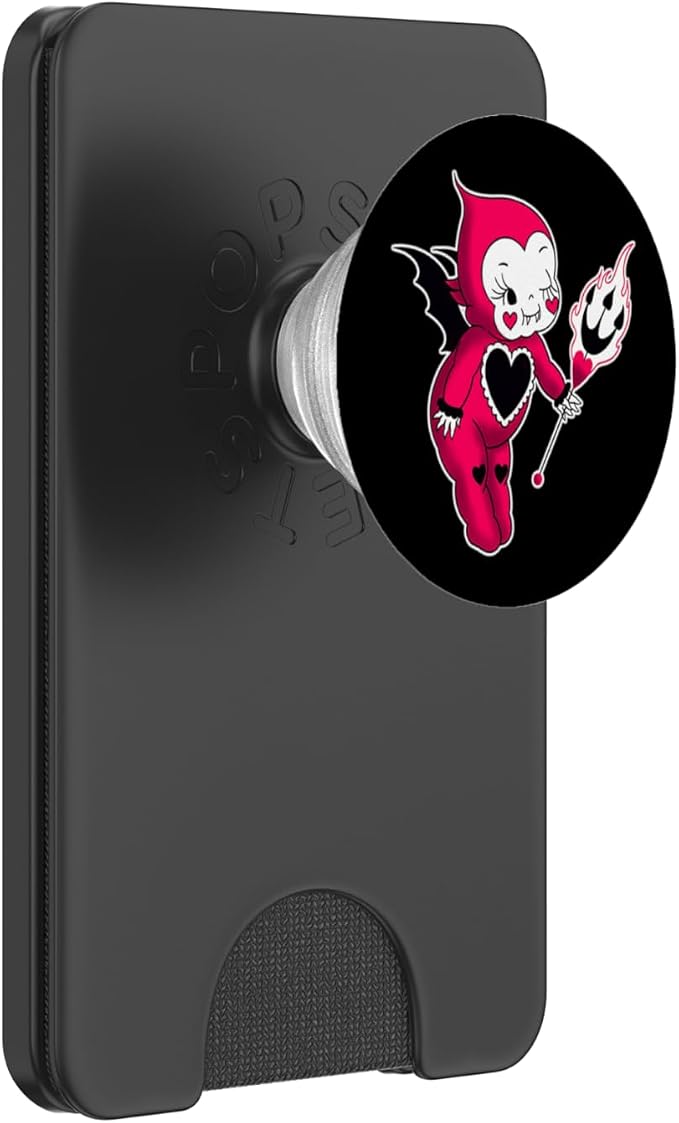 Kewpie Baby Devil Pitchfork Spooky Traditional Tattoo Flash PopSockets PopGrip for MagSafe