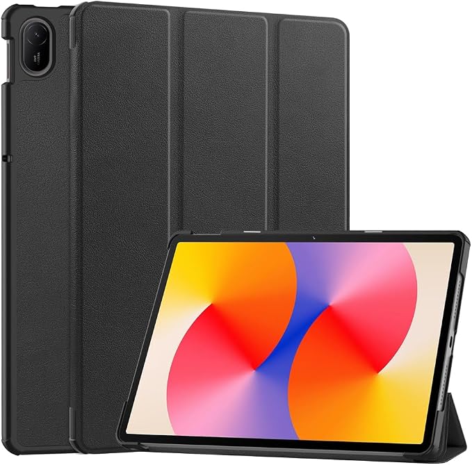 Kepuch Custer Case Compatible for Huawei MatePad SE 11 2024Ultra-Thin PU-Leather Hard Shell Cover - Black