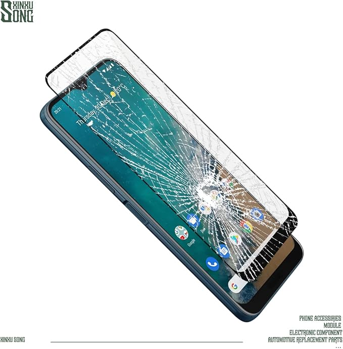 3 Pack Screen Protector for Nokia G50 5GAnti-Scratch 9H Hardness Full Coverage Silk Print Black Tempered glass Protective Film.