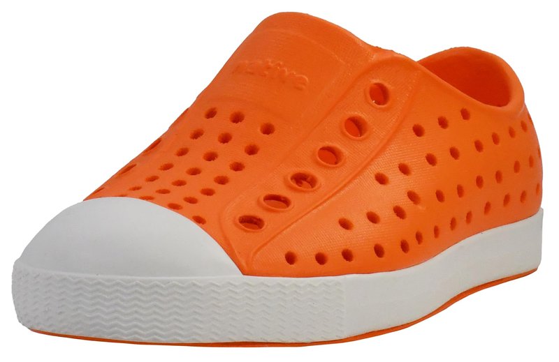 Native Shoes Unisex-Kids Jefferson Sneakers, Sunset Orange/Shell White, 6 Big Kid