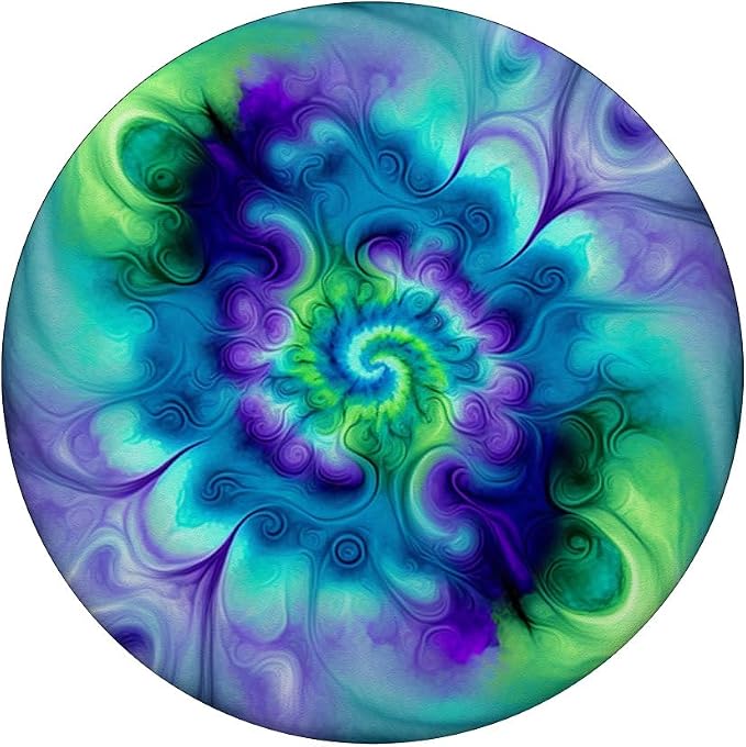 Tie Dye Colorful Blue Cyan Purple Green Design PopSockets Adhesive PopGrip