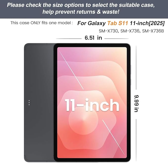 Case for Samsung Galaxy Tab A11 Plus 2026 &amp Galaxy Tab A9+ 11 Slim Smart Stand Cover with Auto Wake/Sleep Shockproof Protective Shell for Work &amp School Astronaut