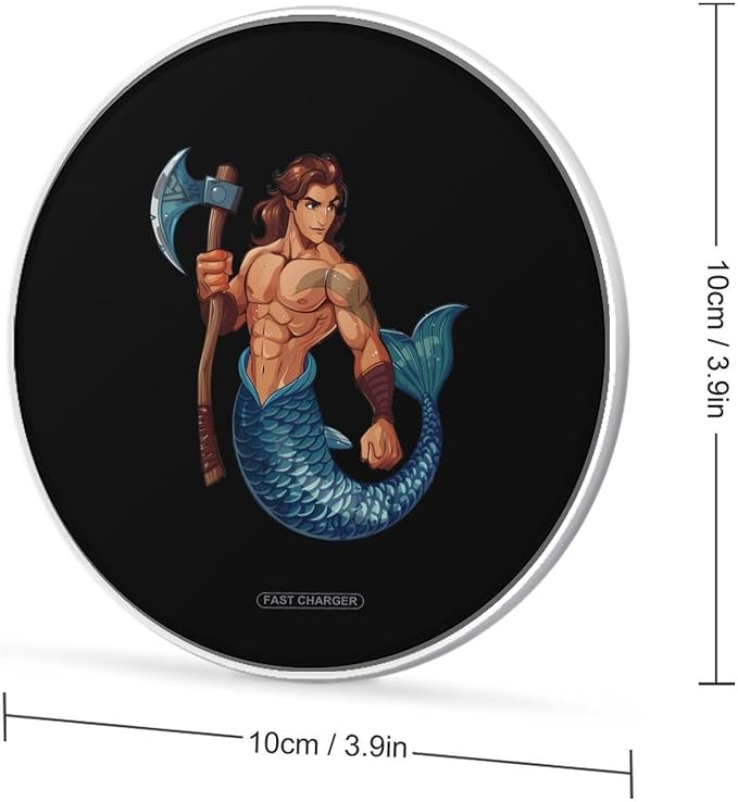 Daddy Merman Wireless Charger SlimWireless Charging Pad Anti-Slip Charger Mat for Men Women
