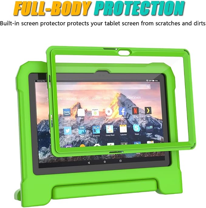 DJ&ampRPPQ Kids CaseEVA Strong Anti Drop is Suitable for 10 inch Tablet. Not Compatible with Ipad 10in Tablet Black