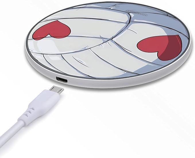 Cute Baseball Heart Wireless Charger Portable Charging Pad | LightweightAll Smartphone