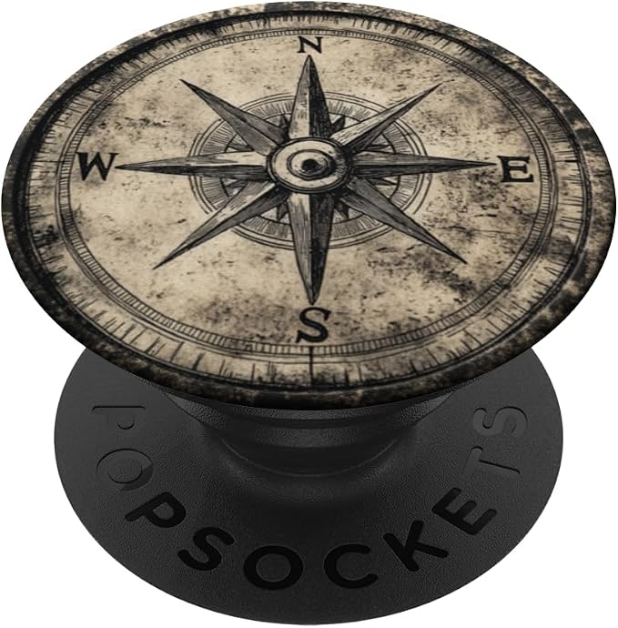 Nautical compass vintage compass PopSockets PopWallet for MagSafe