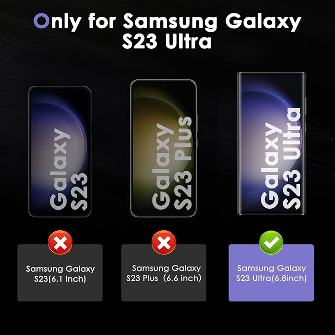 Asstar [2 Pack Samsung Galaxy S23 Ultra Privacy Screen ProtectorSupport Fingerprint Unlock Screen Protector9H Tempered Glass Film Screen Protector