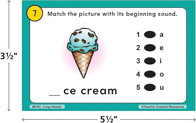 Teacher Created Resources Power Pen Learning Cards: Long Vowels (TCR6102)