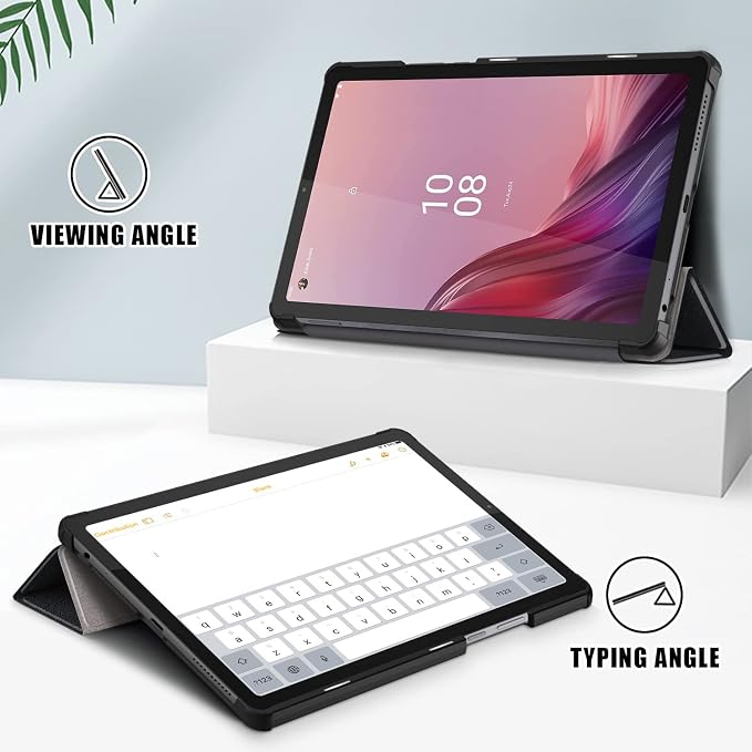 Epicgadget Case for Nook 9 Lenovo Tablet (2024) / Lenovo Tab M9 (TB-310FU 2023 Released) 9 Inch Display Tablet - Slim Lightweight Trifold Shell Stand Cover Case + 1 Random Stylus (Black)