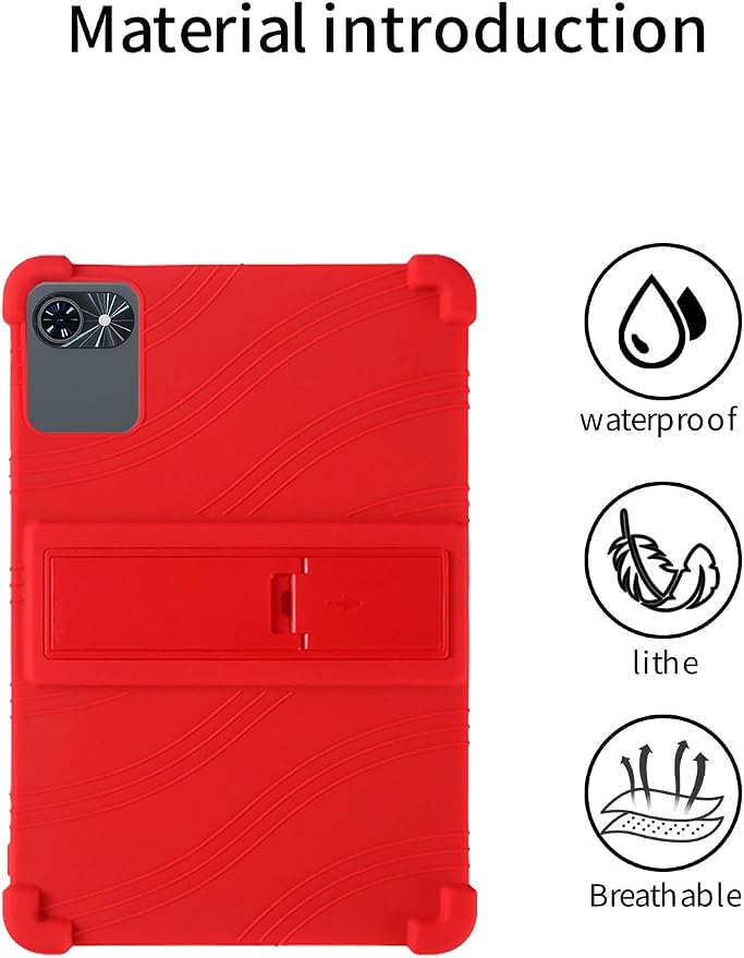 for TABWEE T80 Tablet 10.5 inch Tablet CaseBOVUGAC Soft Silicone Adjustable Stand Shockproof Kids Friendly for TABWEE 10.5 Tablet(Black)