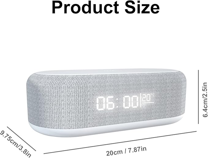 Wireless Charging Station 4 in 1 Wireless Charger with Digital Alarm Clock15W Power Multi Functional Fast Wireless Charging StationTemperature Display Night Light (White)