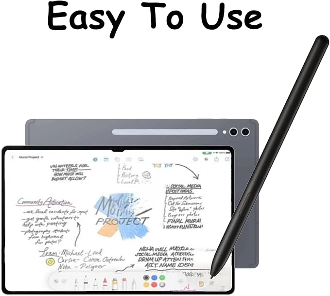 Galaxy Tab S10 Ultra S Pen Replacement for Samsung Galaxy Tab S10 UltraTab S10+S10 Lite Stylus Pen Replacement for Galaxy Tab S10 Ultra S Pen with Tips/Nibs (Black)