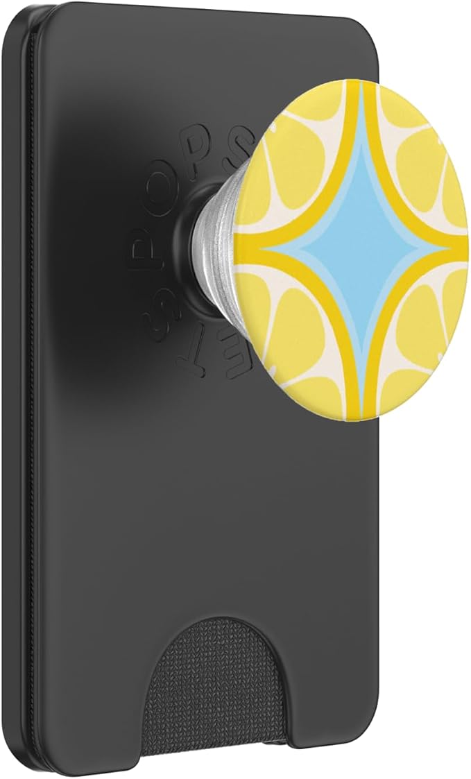 PopSockets Phone Grip – Lemon Slice Blue PopSockets PopWallet for MagSafe