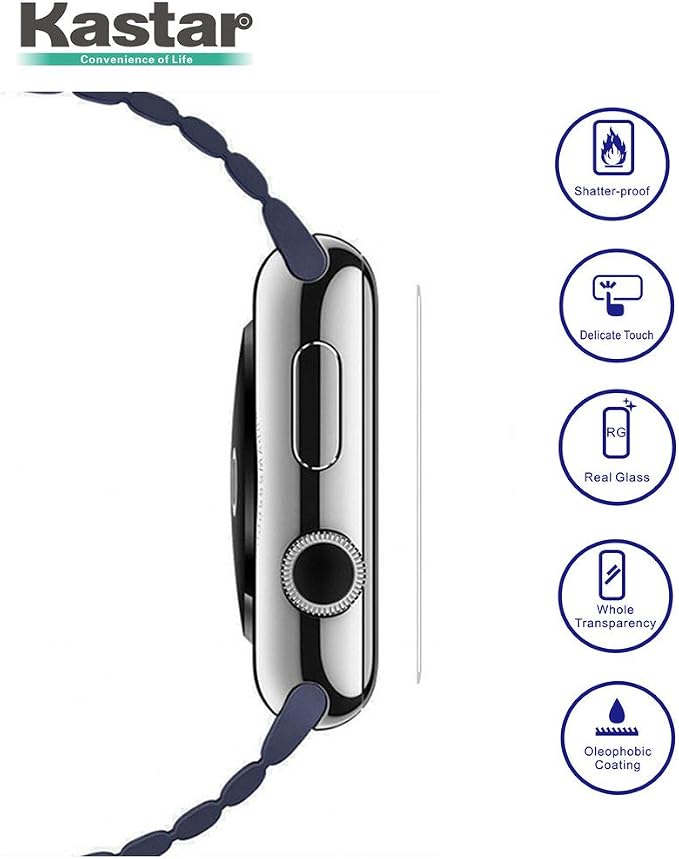 Kastar iWatch 42MM Screen Protector (2-PACK) Premium Tempered Crystal Clear Glass Screen Protector for Apple iWatch 42MM