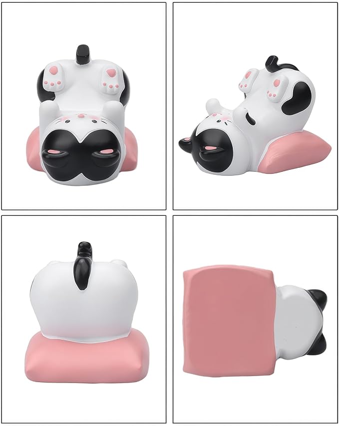 Cute Dog Phone Stand Multi-Purpose Resin Phone Holder Desk Decor for Home Office Bedroom