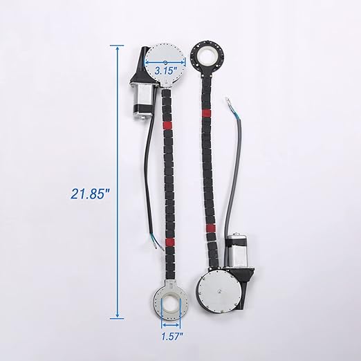 JDMSPEED New Universal Electric Power Window Lift Regulator Conversion Kit with Switches Wiring and Hardware for 2 Door Pickup SUV Truck Van Car