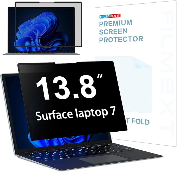 FILMEXT Privacy Screen for Microsoft Surface Laptop 13.8 inch 7th Generation Model 2036/2107, Anti-Spy Filter Anti-Glare (for Surface Laptop 7th 13.8" Privacy Screen Protector 2024)